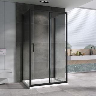 Душевой уголок ABBER Schwarzer Diamant AG30100B-S75B-S75B 100x75см чёрный