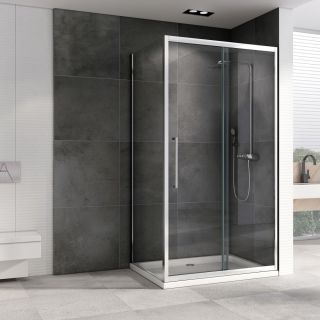 Душевой уголок ABBER Schwarzer Diamant AG30100H-S75 100x75см хром