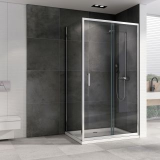 Душевой уголок ABBER Schwarzer Diamant AG301005-S805 100x80см хром