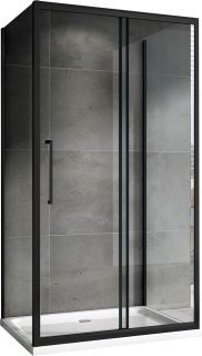 Душевой уголок ABBER Schwarzer Diamant AG30110BH-S50B-S50B 110x50см чёрный