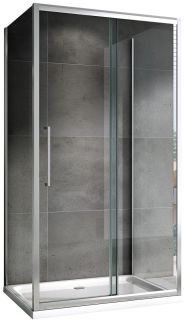 Душевой уголок ABBER Schwarzer Diamant AG30150H-S100-S100 150x100см хром