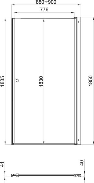 Душевая дверь Triton Уно Щ0000036858 90 см