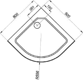 Поддон для душа Triton ПД5 Щ0000014179 90х90
