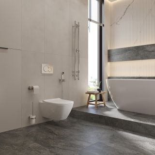 Унитаз подвесной SMYLE SQUARE безободковый с сиденьем микролифт, быстросъемное (500.683.01.1)