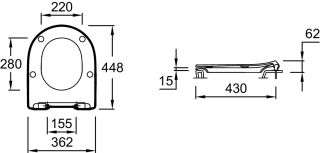 Крышка биде Jacob Delafon VOX E24889-00