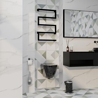 Полотенцесушитель электрический Indigo Sparta DGS80-50BRRt 80x50 см чёрный муар