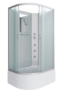 Душевая кабина Niagara NG-2310-14RBKG с гидромассажем 120x80см серебро/матовое