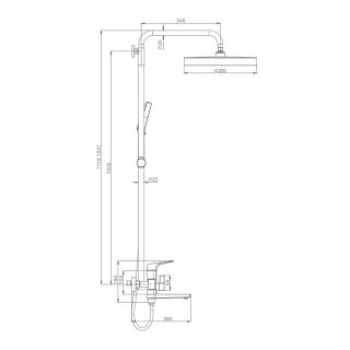 Душевая стойка Raglo R07.24.33 матовая медь