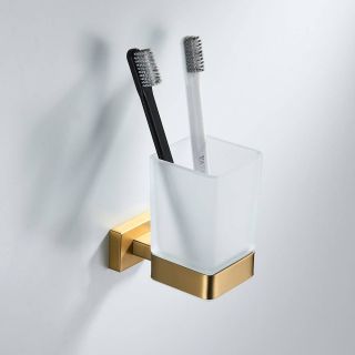 Стакан для ванной комнаты Shevanik SG5612G золотой сатин