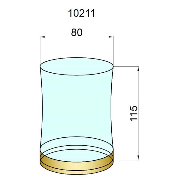 Стакан Boheme бронза 10211