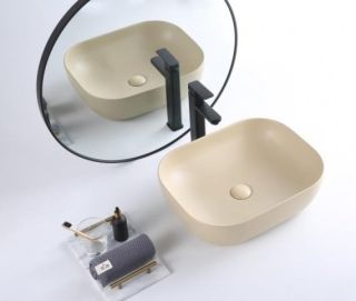 Раковина накладная BelBagno 50см бежевая BB1302-H316