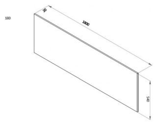 Экран фронтальный Berges 180см белый 051004