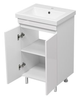 Напольная тумба под раковину Misty Енисей 50см белый