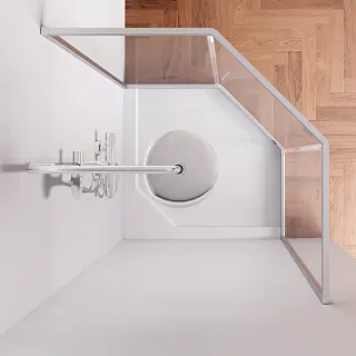 Душевой уголок AM.PM Gem W90G-405-090MT профиль серебристый 90х90 см