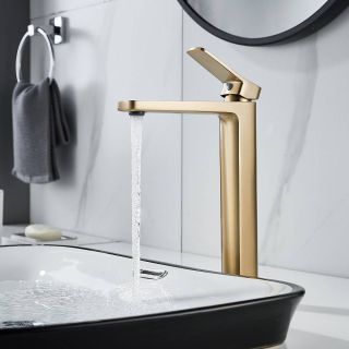 Смеситель для раковины Shevanik S9911G золотой сатин