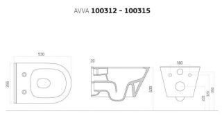 Крышка-сиденье Boheme Avva 976-W soft-close белый глянец