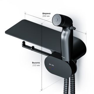 Гигиенический душ со смесителем AM.PM Like F0202622 Черный матовый