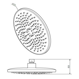 Верхний душ Am.pm Gem F0590000 220 мм