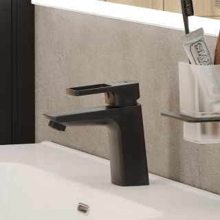 Смеситель для раковины IDDIS Bild BILBL00i01 чёрный матовый