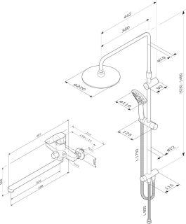 Душевая система AM.PM GEM F40890A94