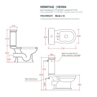 Унитаз Artceram HERMITAGE HHEV004 03 00 nero черный