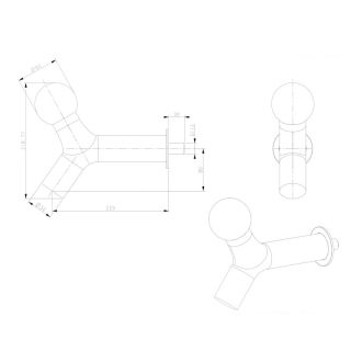 Душевая система встраиваемая Bronze de Luxe LIBERTY 5011GG-L, графит