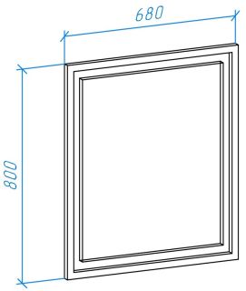 Зеркало с подсветкой Bellezza Фабио 70см 00000007865