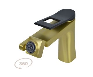 Смеситель для раковины Bronze de Luxe Element EL02XGB, матовое золото