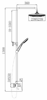 Душевая стойка Comforty чёрный матовый FF071R-CMT