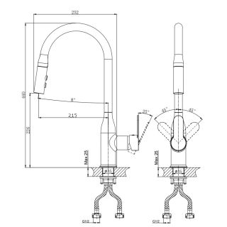 Смеситель для кухни RUSH Tenerife (TE2835-24)