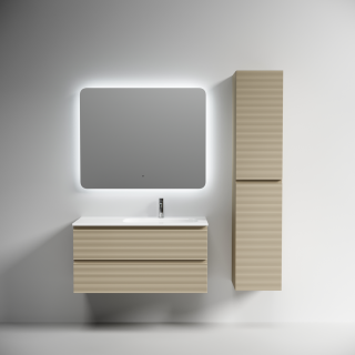 Тумба подвесная под раковину Sancos Folk FL100RCP правая 100 см капучино