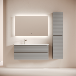 Тумба подвесная под раковину Sancos Folk FL120LES левая 120 см Ergraut soft