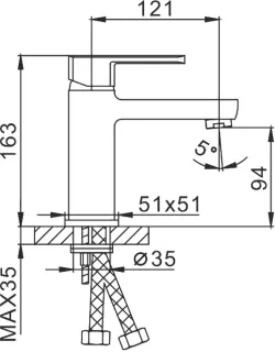Смеситель для раковины Frap F1073 хром