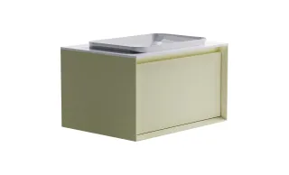 Тумба с раковиной Astra-Form Фрейм 4631177713835 80 см бежевый матовый