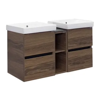 Тумба с раковиной Comforty Дартфорд 00-00013690 110 см Темное дерево