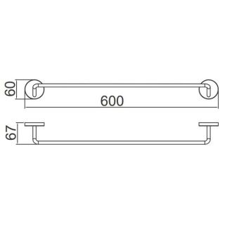 Полотенцедержатель Gappo G30701-3 60 см золотой сатин