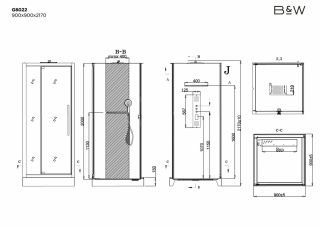 Душевая кабина Black & White Galaxy 8022000