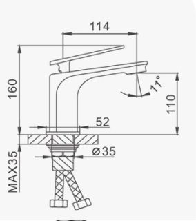 Смеситель для раковины Frap F1057 хром