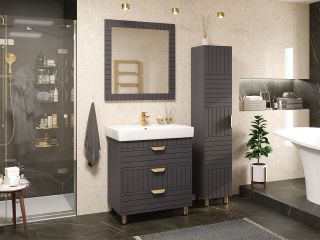 Зеркало Brevita Gloster GLOS-02080-48-2 80см графит