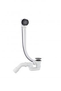 Полуавтоматический сливы-перелив для ванны Grocenberg GB240BL Чёрный матовый