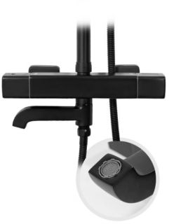 Душевая система с термостатом Grocenberg GB7005 Черный матовый