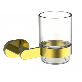 Стакан для зубных щеток с держателем Wonzon & Woghand First WW-8421-LG золото глянцевое