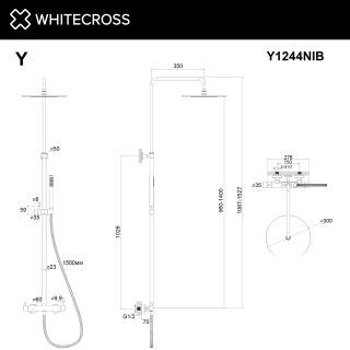 Душевая стойка WHITECROSS Y Y1244NIB брашированный никель