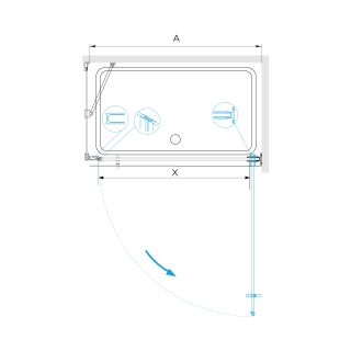 Душевой уголок RGW HO-045B (HO-011B + Z-050-2B + O-204B) 350604579-014 70x90см чёрный