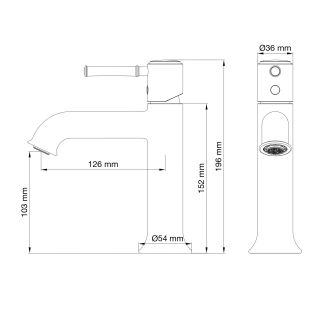 Смеситель для раковины Wonzon & Woghand Tor WW-88018073-CR хром