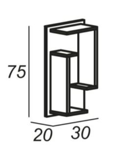 Полка подвесная Cezares 30x75 Frassino scuro Space 55048