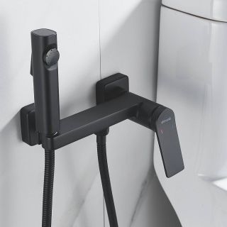 Гигиенический душ со смесителем Shevanik S4105H-1 чёрный