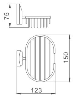 Мыльница Haiba HB1602-2 хром