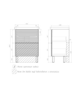Тумба под раковину напольная Vigo Otti tn.OTT.MOD.60.2Y 60 см белый