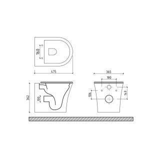 Унитаз подвесной Maretti Elio безободковый с микролифтом, EL10PBM64-844, белый